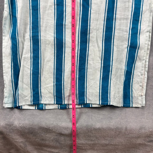 Olivia James The Label Blue White Striped Bow Strap Midi/Maxi Cotton Dress S NWT - Picture 10 of 13